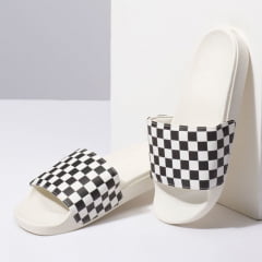 Chinelo Vans Slide On Checkerboard White